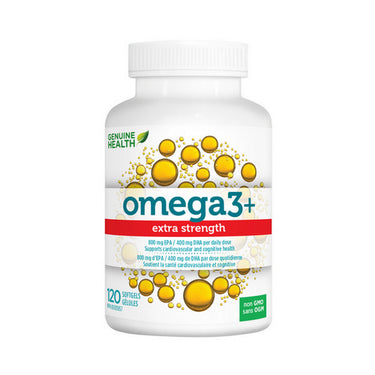 Genuine Health, Omega3+  Extra Strength Softgels, 120 Softgels
