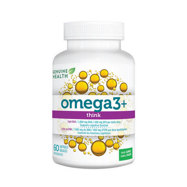 Omega3+ THINK 60 Softgels by Genuine Health