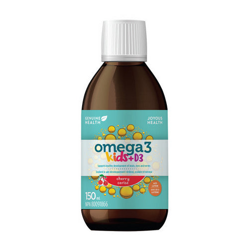 Omega3 Kids + D3 Cherry 150 Ml by Genuine Health