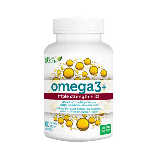 Omega3+ Triple Strength+ D3 60 Softgels by Genuine Health