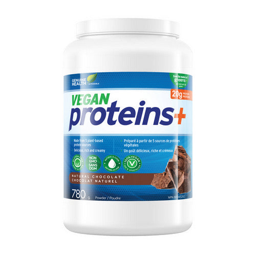 Vegan Proteins+ Chocolate 780 Grams by Genuine Health