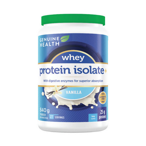 Whey Protein Isolate Vanilla 840 Grams by Genuine Health