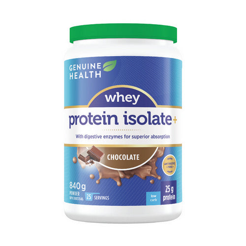 Whey Protein Isolate Chocolate 840 Grams by Genuine Health