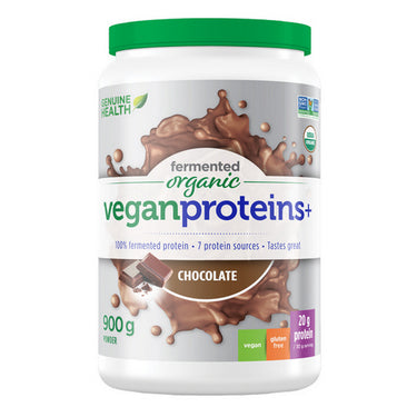 Fermented Organic Vegan Protein + Chocolate 900 Grams by Genuine Health