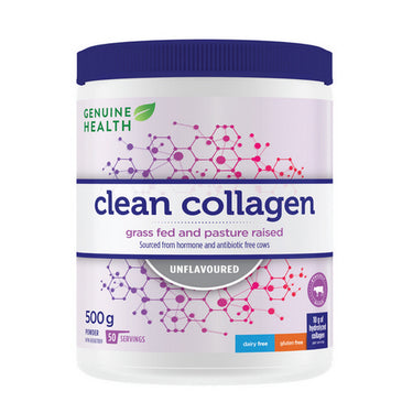 Clean Collagen Bovine Unflavoured 500 Grams by Genuine Health