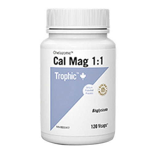 Calcium Magnesium Chelazome 1:1 120 VegCaps by Trophic