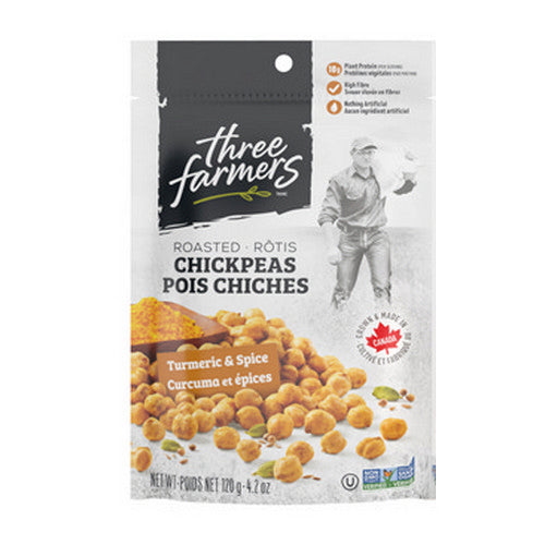 Roasted Chickpeas Turmeric 120 Grams by Three Farmers