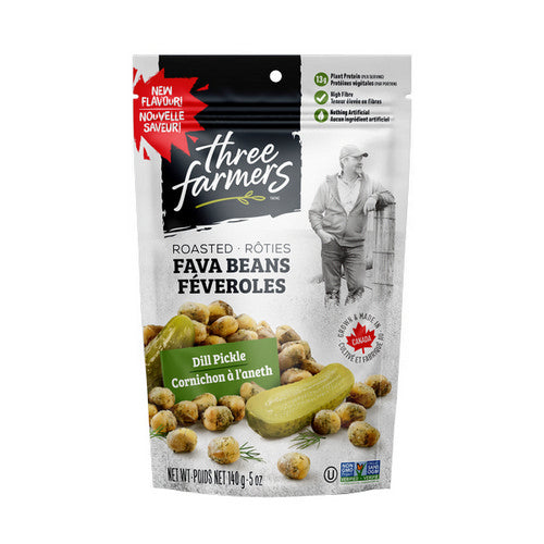 Roasted Fava Beans Dill Pickle 140 Grams by Three Farmers