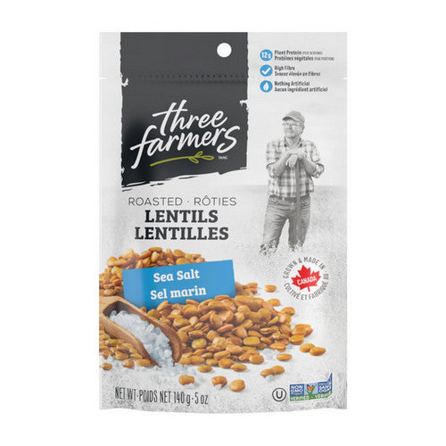 Roasted Lentils Garlic & Herb 140 Grams by Three Farmers