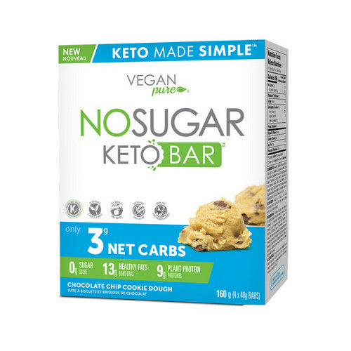 Keto Bar Choc Chip 4 Count by No Sugar Company