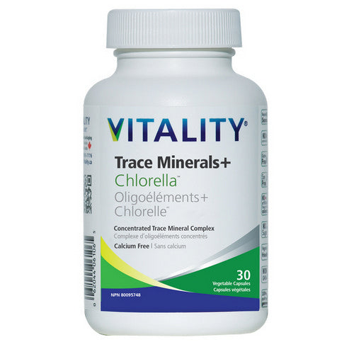 Trace Minerals + Chlorella 90 VegCaps by Vitality Products Inc.