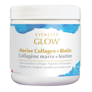 GLOW Marine Collagen + Biotin 153 Grams by Vitality Products Inc.