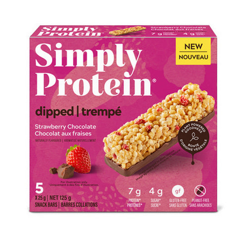 Strawberry Chocolate Bar Dipped 5 Count by SimplyProtein