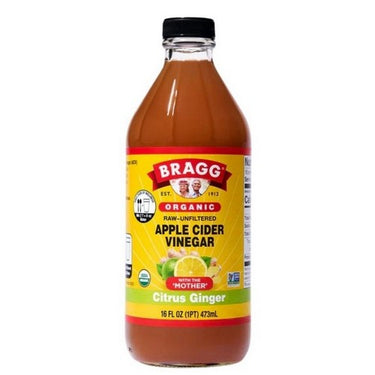 Organic Apple Cider Vinegar Citrus Ginger 473 mL by Bragg