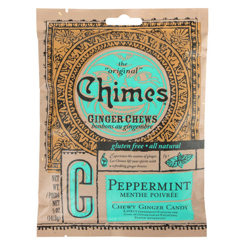 Ginger Chews Peppermint 141.8 Grams by Chimes