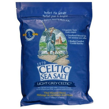 Light Grey Celtic Sea Salt Resealable Bag 5 Lb by Celtic Sea Salt