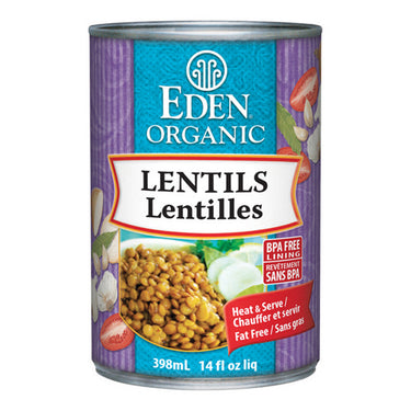 Organic Lentils With Onion & Bay Leaf 398 mL by Eden Foods