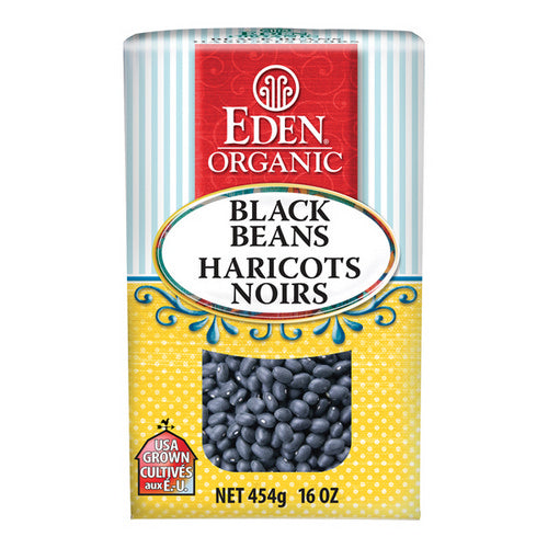 Organic Black Turtle Beans Dry 454 Grams by Eden
