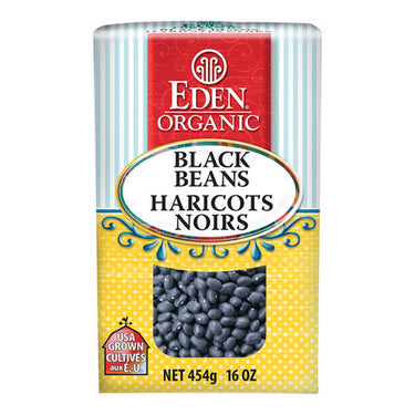 Organic Black Turtle Beans Dry 454 Grams by Eden Foods