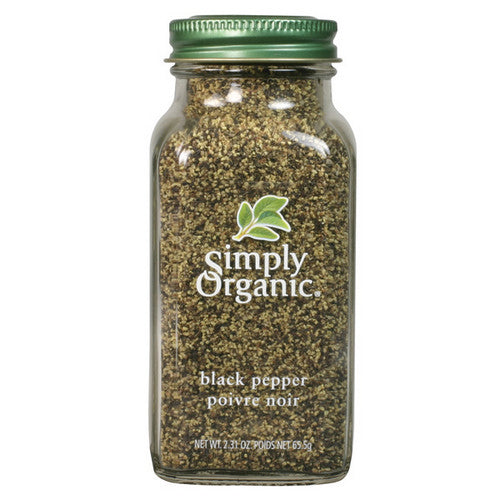 Black Pepper Medium Grind 65.5 Grams by Simply Organic