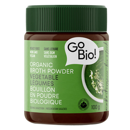 Organic Broth Powder Vegetable 100 Grams by GoBio!