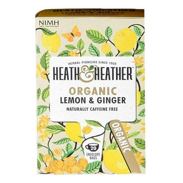 Organic Lemon & Ginger Tea 20 Bags by Heath & Heather