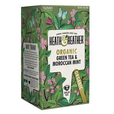 Organic Green Tea with Moroccan Mint 20 Bags by Heath & Heather