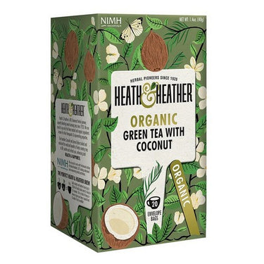 Organic Green Tea With Coconut 20 Bags by Heath & Heather