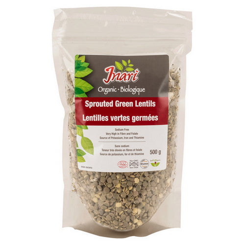 Organic Green Lentils Sprouted 500 Grams by Inari