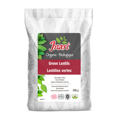 Organic Green Lentils 500 Grams by Inari