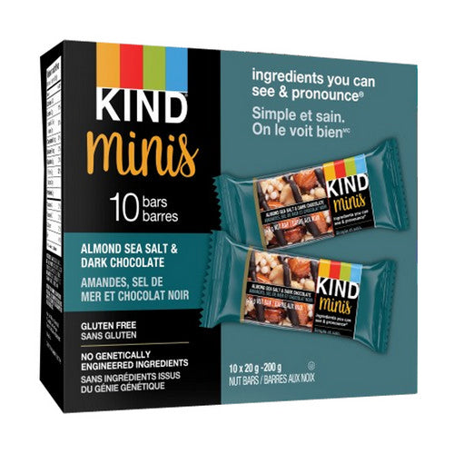 Almond Sea Salt And Dark Chocolate Granola Bars Minis 200 Grams by Kind