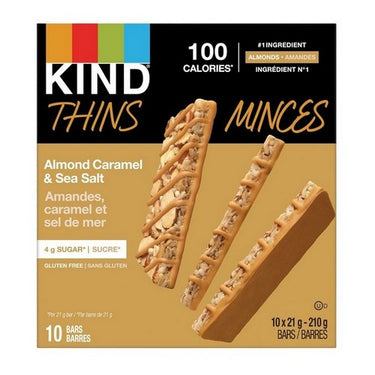 Almond Caramel And Sea Salt Thins 210 Grams by Kind