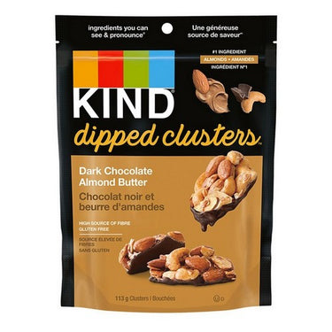 Dipped Clusters Dark Chocolate Almond Butter 113 Grams by Kind