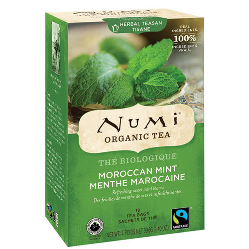 Organic Moroccan Mint Tea 18 Count by Numi