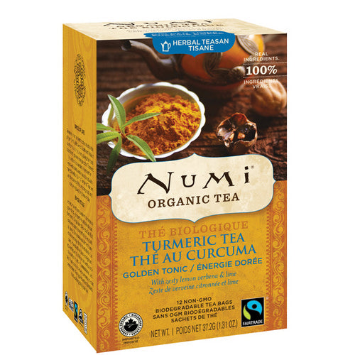 Organic Golden Tonic Turmeric Tea 12 Count by Numi