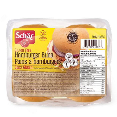 Hamburger Buns 300 Grams by Schar