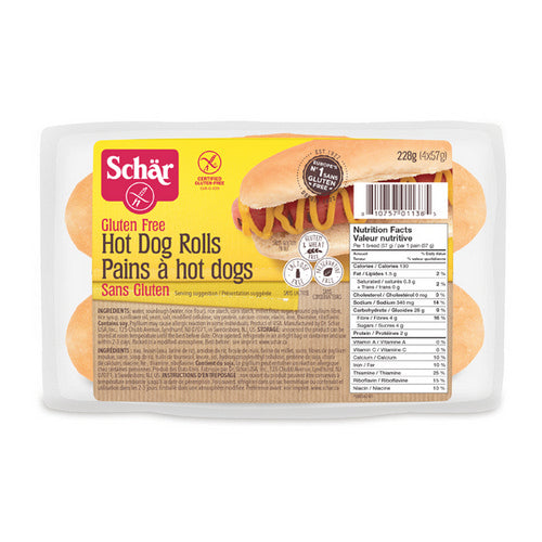 Hot Dog Rolls 228 Grams by Schar