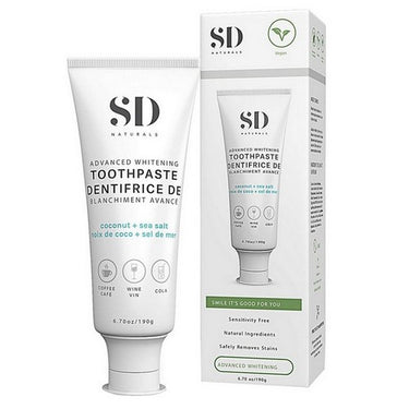 Advanced Whitening Toothpaste Coconut 190 Grams by Spa Dent Naturals