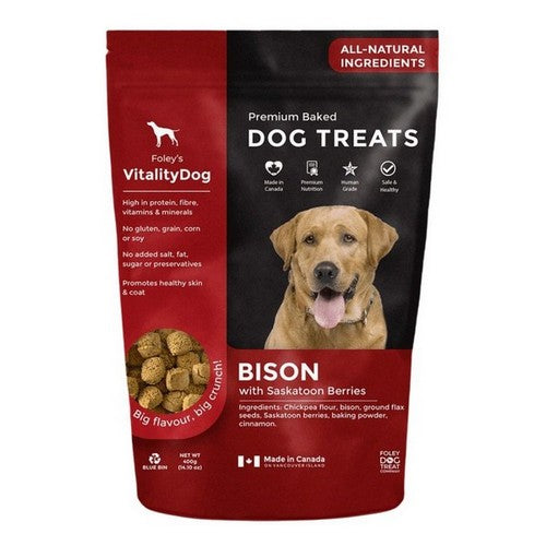 Bison with Saskatoon Berries 400 Grams by Vitality Dog