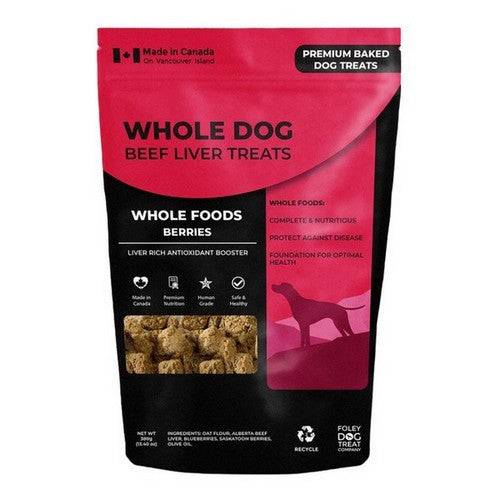 Whole Dog Beef Liver Treats Whole Foods Berries Baked Dog Treats 380 Grams by Foley Dog Treat Company