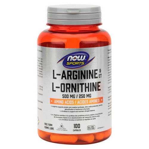 L-Arginine And L-Ornithine 100 Capsules by Now