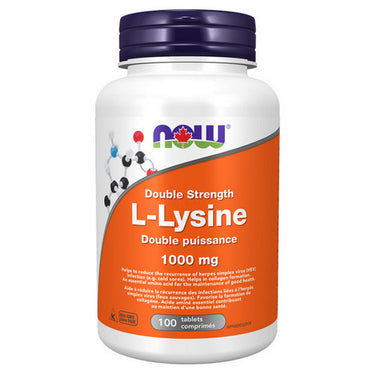 L-Lysine Double Strength 100 Tablets by Now