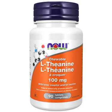 L-Theanine 90 Chewable Tablets by Now