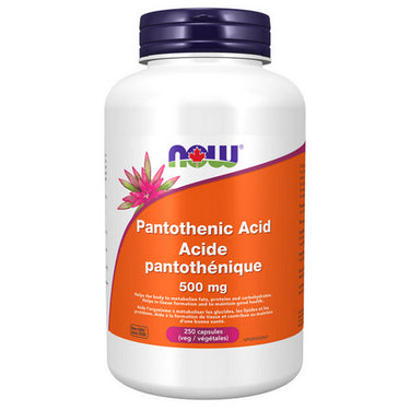 Now, Pantothenic Acid, 500 Mg, 250 VegCaps
