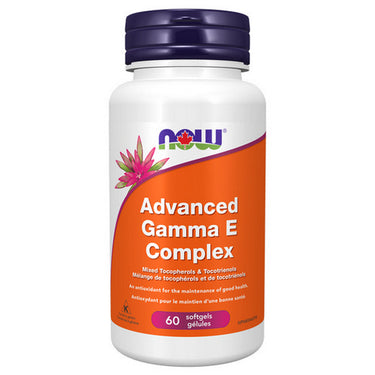 Advanced Gamma E Complex Tocopherols 60 Softgels by Now