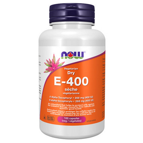 Vitamin E-400 Vegetarian Dry 100 VegCaps by Now