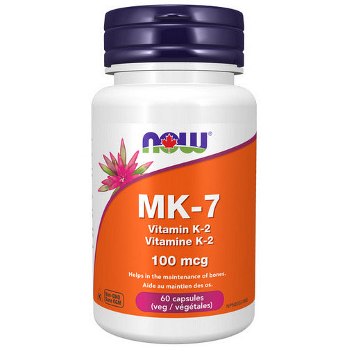 MK-7 Vitamin K-2 60 Veg Capsules by Now