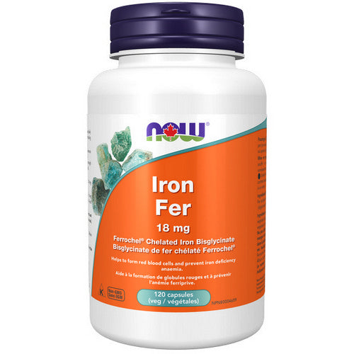 Iron Bisglycinate 120 Veg Capsules by Now