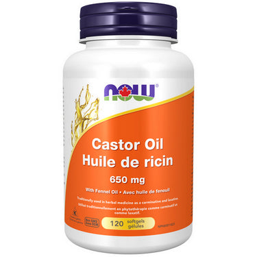 Castor Oil + Fennel 120 Softgels by Now