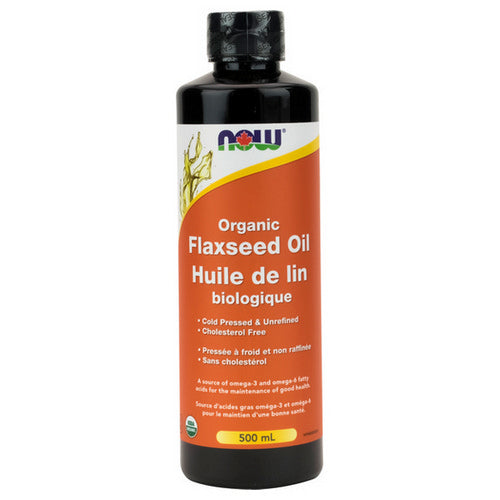 Organic Flax Oil Liquid 500 Ml by Now